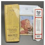 Thermometer, Shoe Sizer and Advertising
