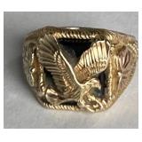 10K Gold Eagle Ring