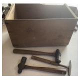 Wood Box and Hammers
