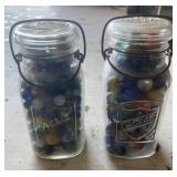 2 - Quart Jars of Marbles