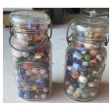 2 - Quart Jars of Marbles