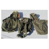 3 - Canvas Military Pouches