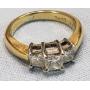 18K Yellow & White Gold Diamond Ring, Size 4.5