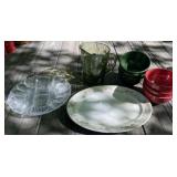 Egg Plate, Bowls and Platter