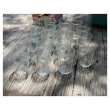 19 - Etched Grape Pattern 4" Glasses
