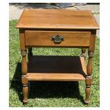 Maple Side Table with Drawer