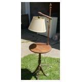 Duncan Phyfe Table with Floor Lamp