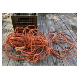 Milk Crate and Extension Cords