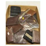 Box of New Leather Wallets