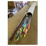 Aluminum Arrows in PVC Quiver