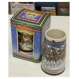 2 Budweiser Holiday Steins