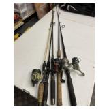 Fishing Rods, Many with Reels