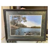 Waterfowl Print, Framed & Matted