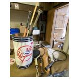 Yankees Waste Can & Bats/Rackets