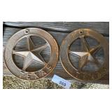 2 - 8" Iron Texas Stars