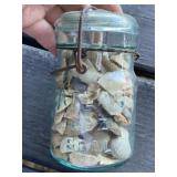 Pint Atlas Jar Full Flint & Stone Relics