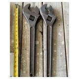 2 - 18" Adjustable Wrenches