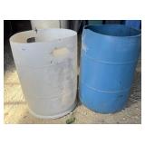 2 - 55 Gallon Poly Barrels