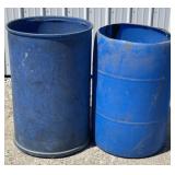 2 - 55 Gallon Poly Barrels