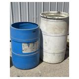 2 - 55 Gallon Poly Barrels
