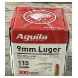 300 rnds Aguila 9mm Ammo