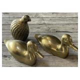 Brass Duck and Quail