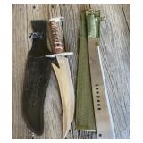 17" Bowie Knife & 19" Machete