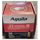 500 rnds Aguila .22 Hollow Points