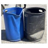 2 - 55 Gallon Poly Barrels