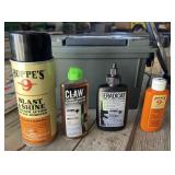 Gun Cleaning in Plastic Ammo Box