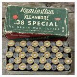 Box of Remington .38 Special Ammom