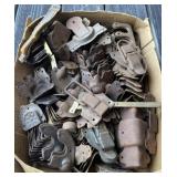 Box of Antique Hinges and Hardware