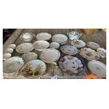 Large Lot of Hand Painted China