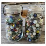 2 - Quart Jars of Marbles