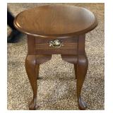 Oval Lamp Table with Drawer