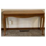 Oak Sofa Table on Queen Anne Legs