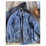 Denim Jacket and Hooded Sweatshirt