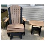 Composite Patio Glider & Side Table