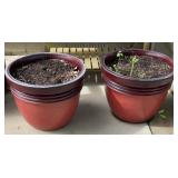 2 - Flower Planters with Dirt