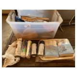 Tote of Painting Supplies