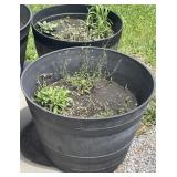 2 - Flower Planters with Dirt