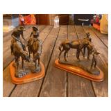 2 - Resin Horses Statues