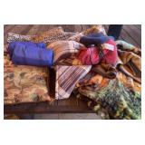 Large Lot of Bedding and Throws