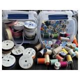 2 Tubs of Thread and Ribbon