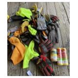 Lot of Gloves, Microfiber Towels, Twine