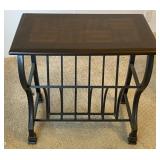 Lamp Table with Magazine Storage