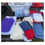 Laundry Basket Full of Fabric & Yarn