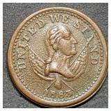 1863 George Washington Civil War Token Broas Bros