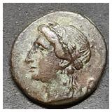 Lucania Italy Obol 280BC Apollo Bust w/ Lyre Coin
