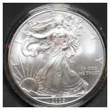 2009 1oz Silver Eagle Gem BU in Capsule